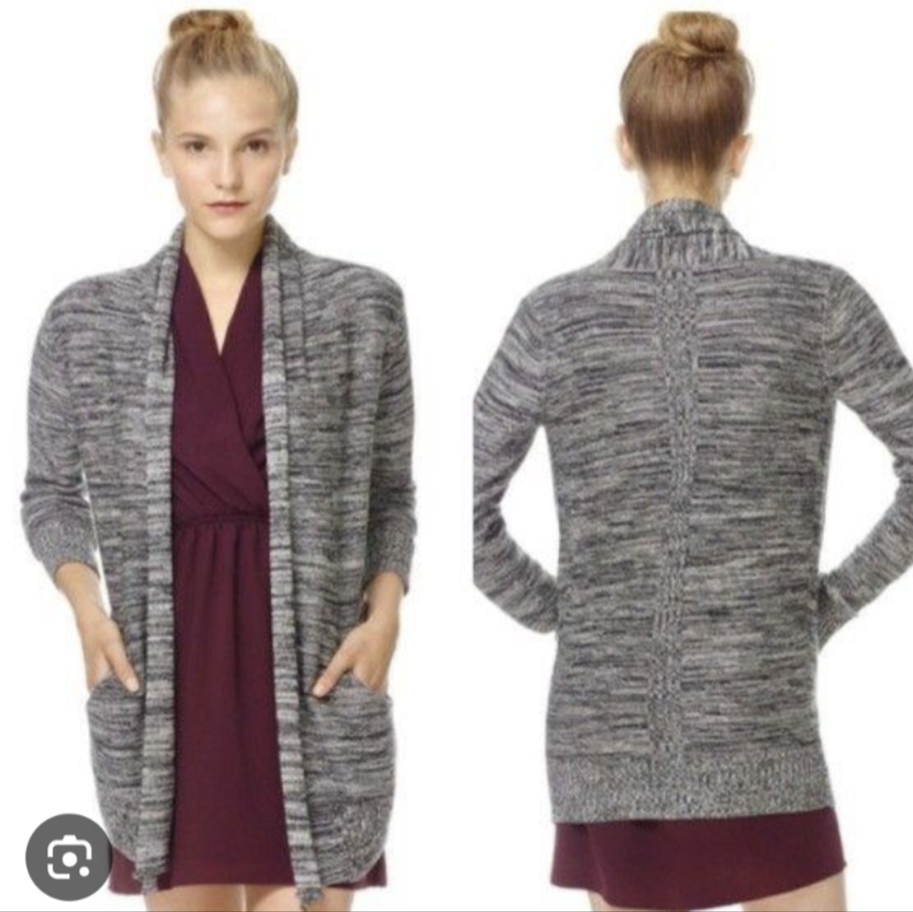 Aritzia Wilfred Flaubert Open Front Cashmere Blend Cardigan